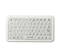 Winmaxle Mini Keyboard with Bluetooth 5.0/2.4G Dual Mode, Gyroscopic Motion Mouse, 64 Keys, RGB Backlight Options, Rechargeable Battery, Type-C Win/iOS/Android/(White)