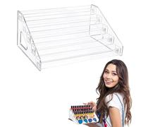 Winmist Glimpse 5 Tier Nail Polish Organiser Clear Acrylic Card Display Stand No Punching Paint Rack Multifunctional Perfume Holder Lipstick Organiser for Sunglasses Makeup Cosmetic Badge Collection