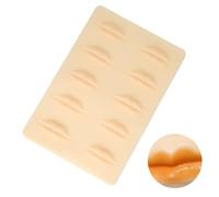 winmiya Tattoo Skin Practice for Makeup Lips Reusable Fake Skin Blank Lips Mold Silicone Synthetic Skin Practice Fake Skin Kit Silicone 3D Fake Lips for Semi Permanent Tattoo Training