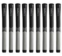 Winn Grips Dri-Tac LT series Polymer Technology, 9 Piece Golf Grip Bundle-Midsize (+1/16""), Black/Gray