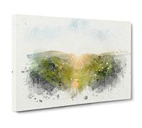 Winnats Pass Hope Valley Canvas Print | Gallery Wrapped 30mm Frame Wall Art | 30x20 inches | Ready to Hang | Abstract Landscape Picture | Living Room Bedroom Lounge Office