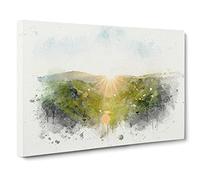 Winnats Pass Hope Valley Canvas Print | Gallery Wrapped 30mm Frame Wall Art | 30x20 inches | Ready to Hang | Abstract Landscape Picture | Living Room Bedroom Lounge Office