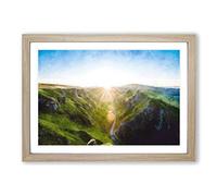 Winnats Pass Hope Valley Painting Framed Print | A2 Oak Framed Wall Art | Ready to Hang | Modern Landscape Picture | Living Room Bedroom Lounge Office