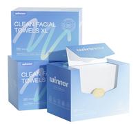 Winner Face Towels, 100% USDA Biobased Facial Towelettes XL, Disposable Face Towel for Sensitive Skin, Ultra Soft Makeup Remover Dry Wipes, Odor-Free, 165 Count, 3 Pack