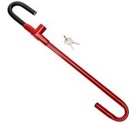 Winner International CL303 DR Hook Pedal/Steering Wheel Lock, Red/Black, 5.25 Inch