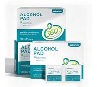 Winner Medical Alcohol Wipes 6cm*6cm, 600 Pcs, 75% Ethanol Hand & Skin Disinfecting Wipes, Individually Wrapped Sterile Alcohol Swabs, 4 Layers of Sterile Alcohol Pre Pads