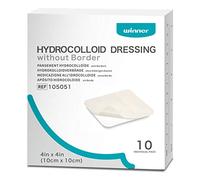 Winner Medical Hydrocolloid Dressing 10cm x 10cm, 0.5mm Thickness, 10 Pcs Wound Dressings for Light Exudate, Highly Absorbent Bed Sore Bandages Faster Healing