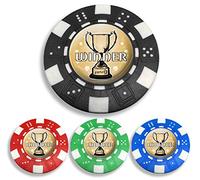 " WINNER " POKER CHIP GOLF BALL MARKER. BLACK