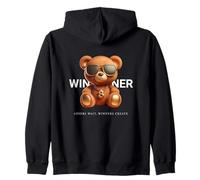 Winner Teddy Losers Wait Winners Create Quote Zip Hoodie