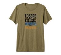 Winners Make Progress, Motivational and Positive Phrase Premium T-Shirt