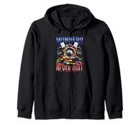 Winners Never Quit Meme Unwearable Aduld Humor Zip Hoodie