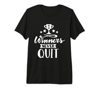 Winners Never Quit Motivational Inspirational Quote Premium T-Shirt