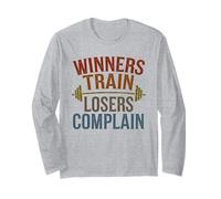 Winners Train Losers Complain Motivational Gym Fitness Long Sleeve T-Shirt