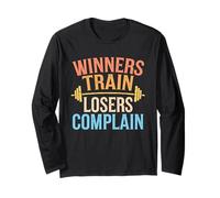 Winners Train Losers Complain Motivational Gym Fitness Long Sleeve T-Shirt