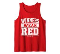 Winners Wear Red Team Spirit W olor War Champion Tank Top