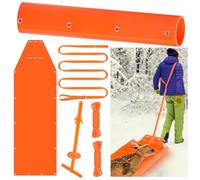 WinnerWhy 1.2mm Thickened Tear-Resistant Deer Drag Sled Glide Heavy Duty Deer Cart Hauler for Hunting, Field Dressing Accessories Hunting Tool, 13ft Harness Dragging Strap for Hauling Elk (Orange)