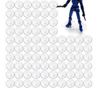 WinnerWhy 100 Pcs Action Figure Stand for Most 6 Inch Clear Plastic Display Feet Holder with Peg Stand Base Accessories Assembly Holder(Round)