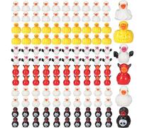 WinnerWhy 120 Pcs Mini Resin Duck Bulk Halloween Tiny Ducks Figurines Miniature Resin Figures Small Statue Ornament for Garden Landscape Dollhouse Decoration Crafts Party Favors
