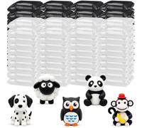 WinnerWhy 144 Pcs Total 76oz Air Dry Clay Soft Non-Toxic Molding Clay for DIY Arts Craft Sculpting Molding Projects Rewards Supplies (White,Black)