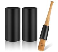 WinnerWhy 2 Pcs Baseball Bat Weight Sleeve 24 oz Black Baseball & Softball Batting Donut Training Aid, Adjustable Bat Weight for Baseball Youth Overload Swing Training