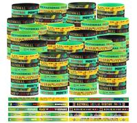 WinnerWhy 200 Pcs Hispanic Heritage Month Rubber Wristbands Spanish Rubber Bracelets Latin American Silicone Wristbands Bulk Hispanic Silicone Bracelets for Birthday Party Supplies Game Prizes
