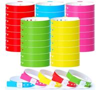 WinnerWhy 200 Pieces Plastic Bracelets with Snap Closure for Thumb Sucking Stopper and Finger Sucking Prevention Fixing Disposable the Habit Breaking Bracelets Neon Wristbands