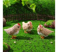 WinnerWhy 3 Pcs Easter Chick Decorations Spring Rustic Sisal Chick Figurines for Centerpiece Kitchen Office Decoration
