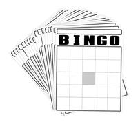 WinnerWhy 36 Pcs Blank Bingo Cards White Jumbo Bingo Game Board Make Your Own Cards Bulk Blank Large Sheet Squares Funny Game Board for Adult Party Square Fill in Gift