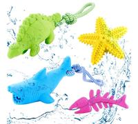 WinnerWhy 4 Pack Dog Floating Toy Teething Toys for Small Dogs Dog Water Floating Toys Chew Toy for Cleaning Teeth Interactive Chew Toy for Small Dogs