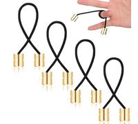 Winnerwhy 4 Pcs Begleri Fidget Beads Toy Adults Metal Anxiety Fidget Spinner Worry Beads Stainless Steel Cylinder Shaped Begleri Toy for Adult Men Women Relaxation(Gold)
