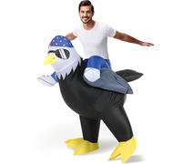 WinnerWhy 4th of July Inflatable Eagle Bald Bird Costume for Adult Independence Day Blow up Costumes for Patriotic Parade Day(Fashion)