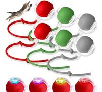WinnerWhy 6 Pack Interactive Ball Cat Toy 360° Automatic Smart Rolling Ball Cat Toy Electric Ball Dog Toy Self Rolling Dog Ball for Large and Small Dogs and Cats