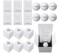 WinnerWhy 6 Sets Groomsman Proposal Gift Box With Golf Ball, Bamboo Tees, Invitation Cards - Accessories for Wedding, Best Men, DIY - Black, White