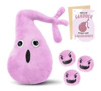 WinnerWhy Gallbladder Plush Set Gall Surgery Recovery Gifts Include Gall Plush with Gallstones Stuffed and Gallbladder Get Well Card Operation Removal Gift for Gallstones Patient (Purple)