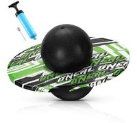 WinnerWhy Pogo Ball Trick Board Pogo Stick Jumper for Boys Girls Adults Balance Bounce Ball with Pump and Strong Grip Deck Safe and Fun Indoor Outdoor Fidget Toy(Green, Black,Classic Style)