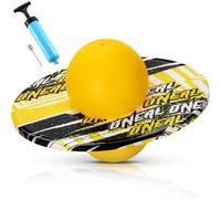 WinnerWhy Pogo Ball Trick Board Pogo Stick Jumper for Boys Girls Adults Balance Bounce Ball with Pump and Strong Grip Deck Safe and Fun Indoor Outdoor Fidget Toy (Yellow, Black,Distinctive Style)