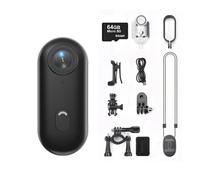 Winnes 4K Thumb Action Camera 64GB Mini Wearable Body Camera Thumb POV Portable Body Cam Hands-Free Waterproof WiFi Sports Camcorder First Person View for Vlogging, Cycling