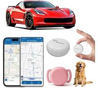 Winnes Mini GPS Tracker for Pets & Vehicles - 3-Year Battery Life, Real-Time Magnetic Locator with Geo-Fence, 6-Month Route History, Global Coverage (White)