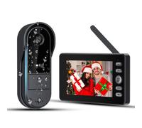 Winnes Wireless Video Doorbell with Monitor & Active View, Check Outside Anytime, No WiFi No App No Subscription, Push-to-Talk Audio, 1080P, Night Vision, Plug & Play for Home & Elderly