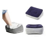 Winnfy Inflatable Travel Foot Rest Pillow - Adjustable Height Leg Pillow, Airplane Footrest Cushion