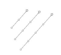 WINNICACA S925 Sterling Silver Necklace Extender Bracelet Extender Chains for Jewellery Making,3 Pieces Set (3 pcs pack2,4,6 inch Silver)