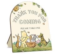 Winnie Bridal Shower Favors Sign, Winnie Decor Bridal Shower Gifts for Guests, Classic Pooh Thank You for Coming Please Take One Sign, Cute Animals Decor Baby Shower Party Supplies 9 * 11IN