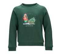 Winnie & Me Childs Festive Sweatshirt - Green - Size: Age 2