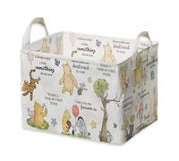 Winnie Storage Basket, The Pooh Nursery Baby Stuff, Winnie Nursery Storage Baske Storage Basket With A Waterproof PE Coating, Foldable Large Canvas Laundry Hamper Suitable For Bathroom and Bedroom