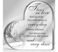 Winnie Sympathy Decor - Those We Love Don't Go Away Sign, Memorial Bereavement Winnie Acrylic, Remembrance Paperweight Decorations Funeral Grief, Condolence Memorial Gift for Loss Loved One