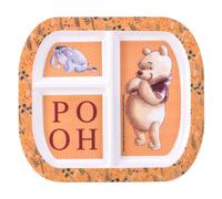 Zawadi Global Winnie The Pooh 3 Section Reusable Childrens Kids Toddlers Divided Breakfast Lunch Dinner Plate