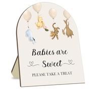 Winnie The Pooh Baby Shower Decoration Sign - Classic Pooh Babies are Sweet Please Take A Treat - 9 * 11IN