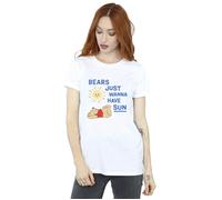 Winnie The Pooh Bears Just Wanna Have Sun Cotton Boyfriend T-Shirt Disney White XXL