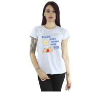 Winnie The Pooh Bears Just Wanna Have Sun Cotton T-Shirt Disney Grey M