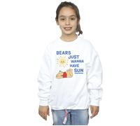 Winnie The Pooh Bears Just Wanna Have Sun Sweatshirt Disney White 3-4 Years
